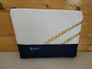 Trousse de toilette-marine-blanc-vagues dorées