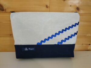 Trousse de toilette-marine-gris-vagues bleues.