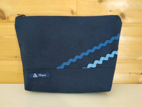Trousse de toilette-marine-vagues bleues
